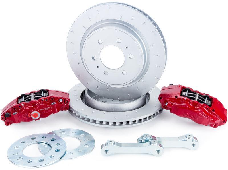 Alcon 10-14 & 17-18 Raptor/09-17 F150 360x32 Rotors 4-Piston Red Rear Brake Kit w/o Elect Park Brake Alcon Big Brake Kits AXOPROS