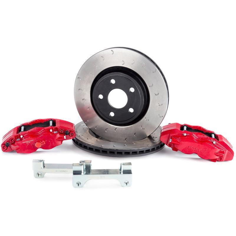 Alcon 2018+ Jeep JL 350x32mm Rotors 6-Piston Red Calipers Front Brake Upgrade Kit Alcon Big Brake Kits  AXOPROS