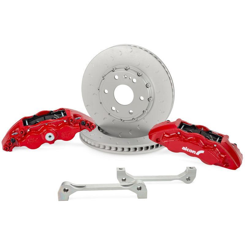 Alcon 2021+ RAM TRX 376x42mm Rotors 6-Piston Red Calipers Front Brake Upgrade Kit Alcon Big Brake Kits  AXOPROS