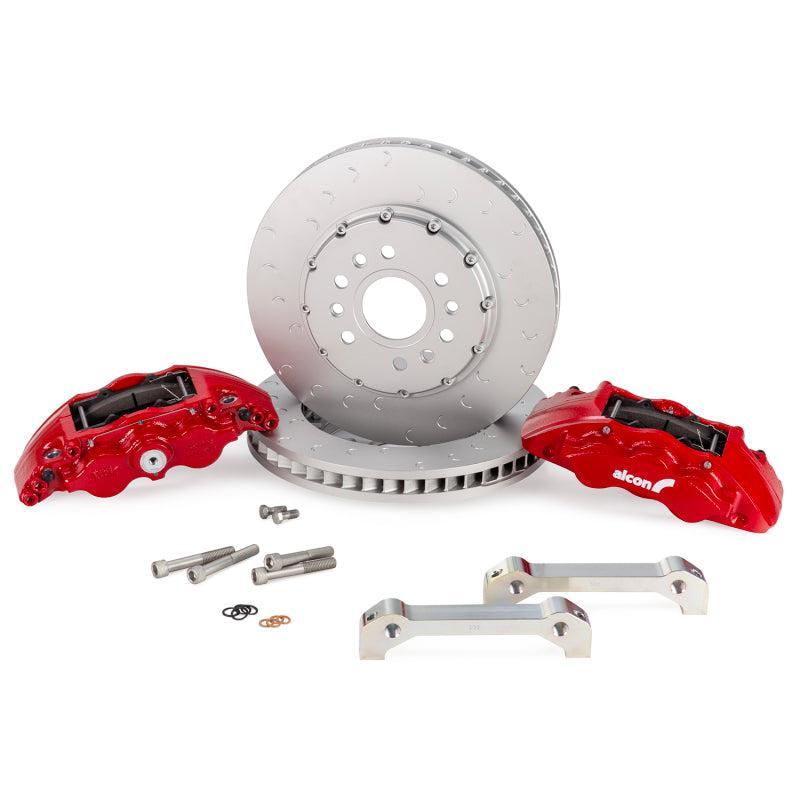 Alcon 2021+ RAM TRX 376x42mm Rotors 6-Piston Red Calipers Front Brake Upgrade Kit Alcon Big Brake Kits  AXOPROS