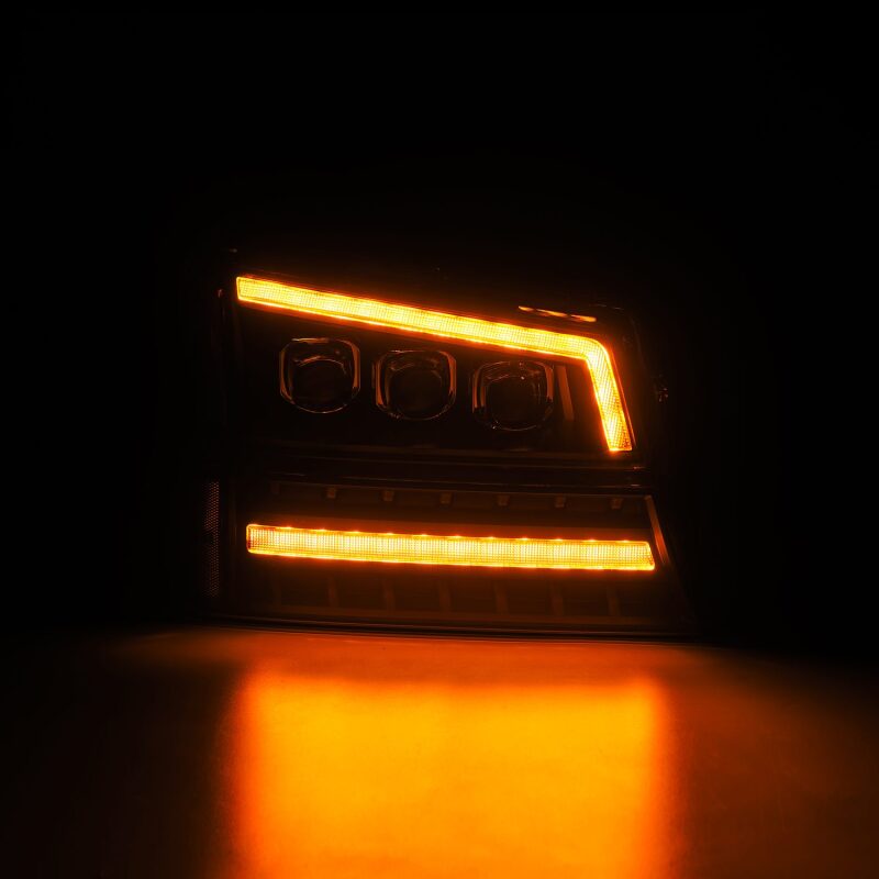 AlphaRex 03-06 Chevy Silverado 1500/2500HD/3500HD/Avalanche Black NOVA LED Proj Headlights AlphaRex Headlights AXOPROS