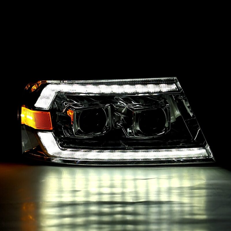 AlphaRex 04-08 Ford F150 PRO-Series Projector Headlights Black w/ Sequential Signal and DRL AlphaRex Headlights AXOPROS
