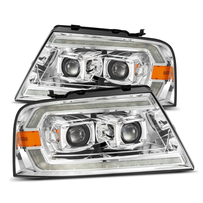 AlphaRex 04-08 Ford F150 PRO-Series Projector Headlights Black w/ Sequential Signal and DRL AlphaRex Headlights AXOPROS