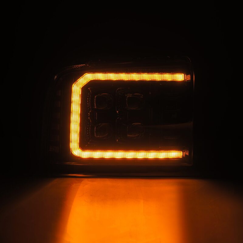 AlphaRex 05-07 Ford Super Duty/Excursion NOVA-Series LED Projector Headlights Alpha-Blk w/Activ Ligh AlphaRex Headlights AXOPROS