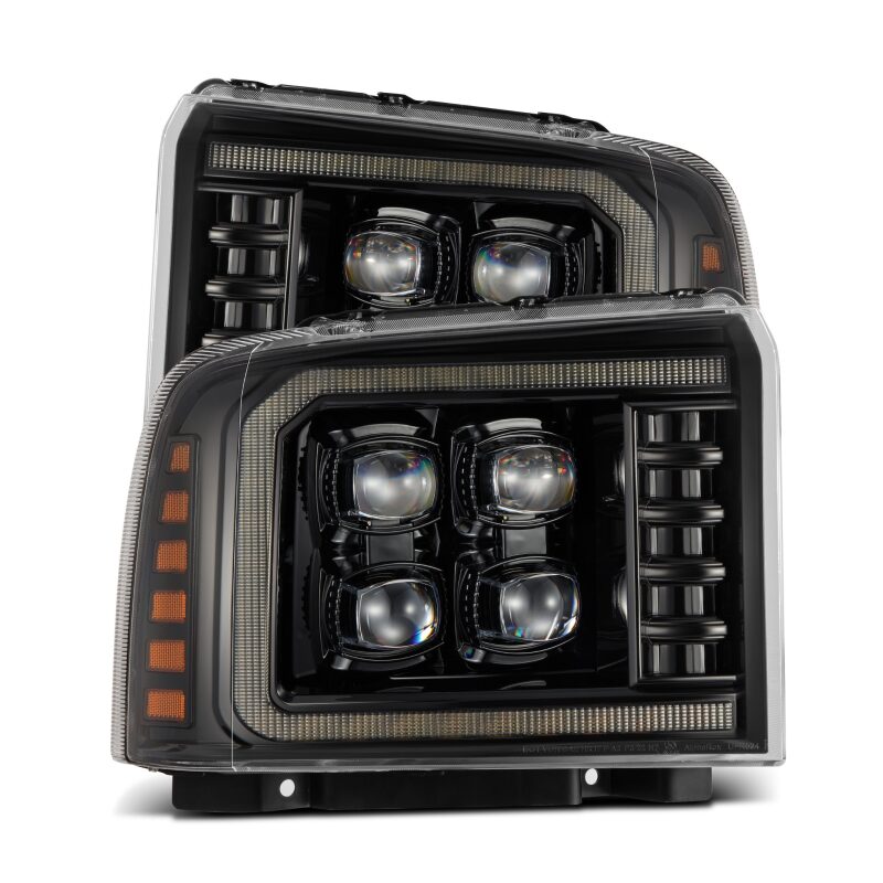 AlphaRex 05-07 Ford Super Duty/Excursion NOVA-Series LED Projector Headlights Alpha-Blk w/Activ Ligh AlphaRex Headlights AXOPROS