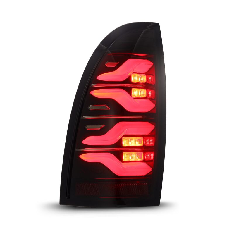 AlphaRex 05-15 Toyota Tacoma LUXX LED Taillights Blk/Red w/Activ Light/Seq Signal AlphaRex Tail Lights AXOPROS