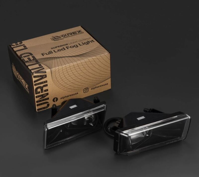 AlphaRex 07-13 Chevrolet Silverado/04-17 Tahoe DoubleTap Dual Color LED Proj Fog Lights - Wt/Ambr AlphaRex Fog Lights AXOPROS
