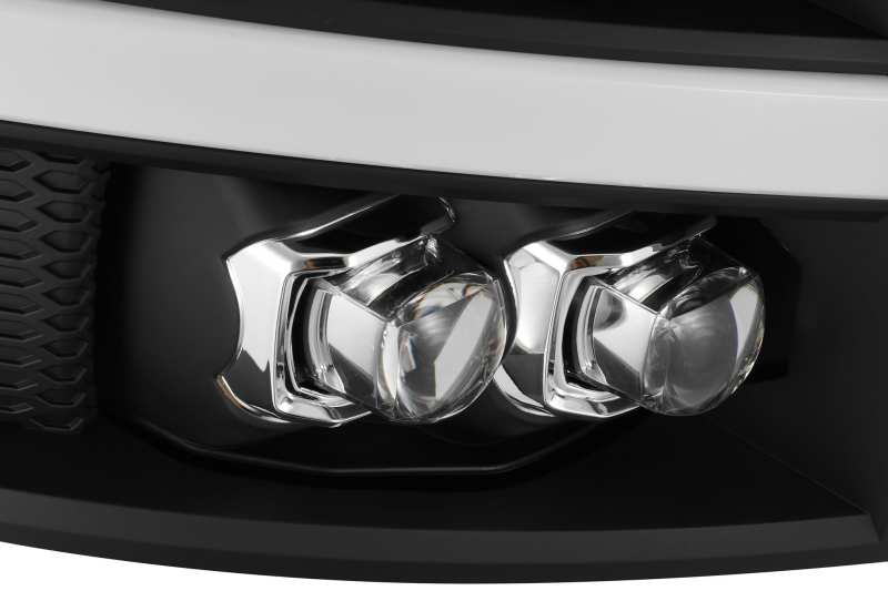 AlphaRex 07-13 Chevy 1500HD(NewBody) NOVA LED Proj Headlight Plank Sty Glos Blk w/Activ Lite/Seq Sig AlphaRex Headlights AXOPROS