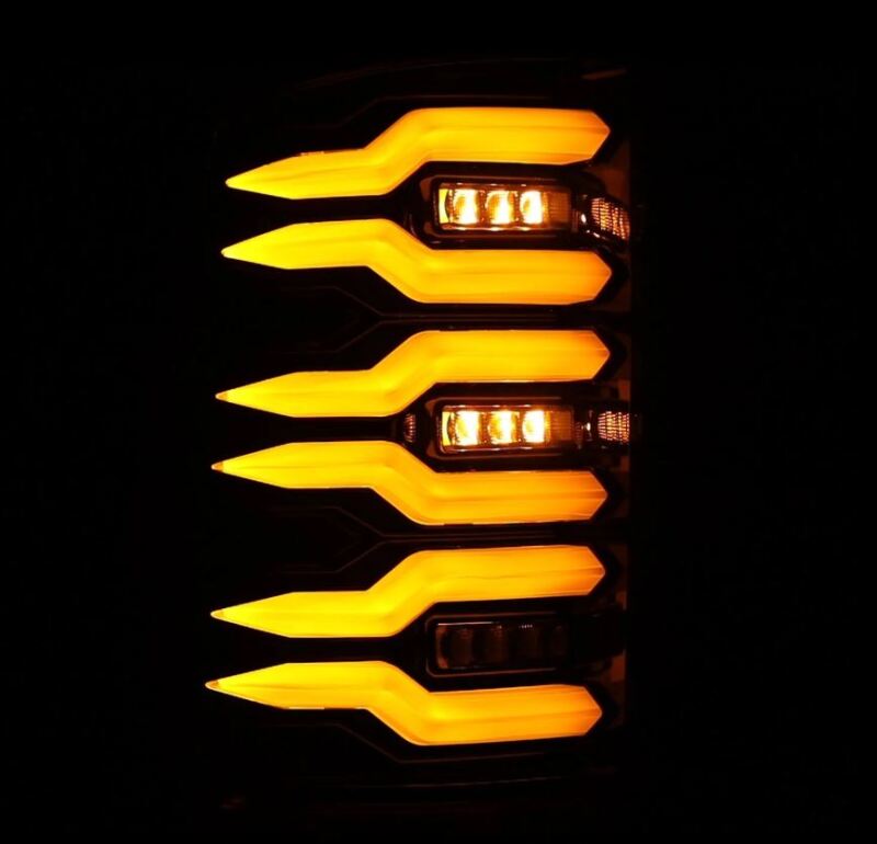 AlphaRex 07-13 GMC Sierra 1500/2500HD/3500HD Luxx Series LED Tail Lights - Alpha Black AlphaRex Tail Lights  AXOPROS