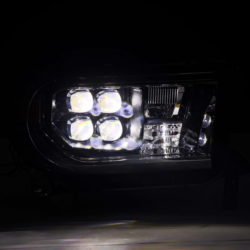 AlphaRex 07-13 Toyota Tundra NOVA LED Proj Headlights Alpha-Black w/Activ Light/Seq Signal/DRL AlphaRex Headlights AXOPROS