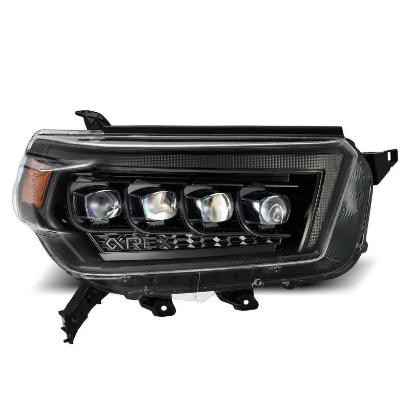 AlphaRex 10-13 Toyota 4Runner NOVA LED Proj Headlights Plank Style Alpha Black w/Seq Signal/DRL AlphaRex Headlights AXOPROS