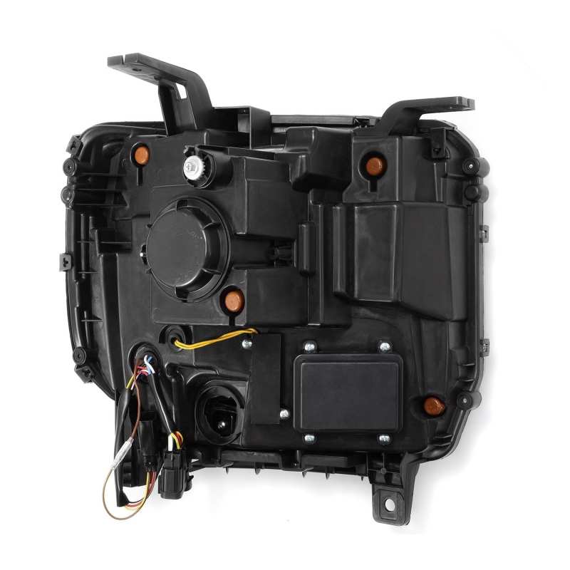 AlphaRex 14-18 GMC Sierra NOVA LED Proj Headlights Plank Style Black w/Activ Light/Seq Signal/DRL AlphaRex Headlights AXOPROS