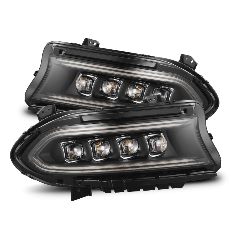 AlphaRex 15-23 Dodge Charger NOVA-Series LED Proj Headlights Blk w/Activtn Light & Seq.Sig / SB DRL AlphaRex Headlights AXOPROS