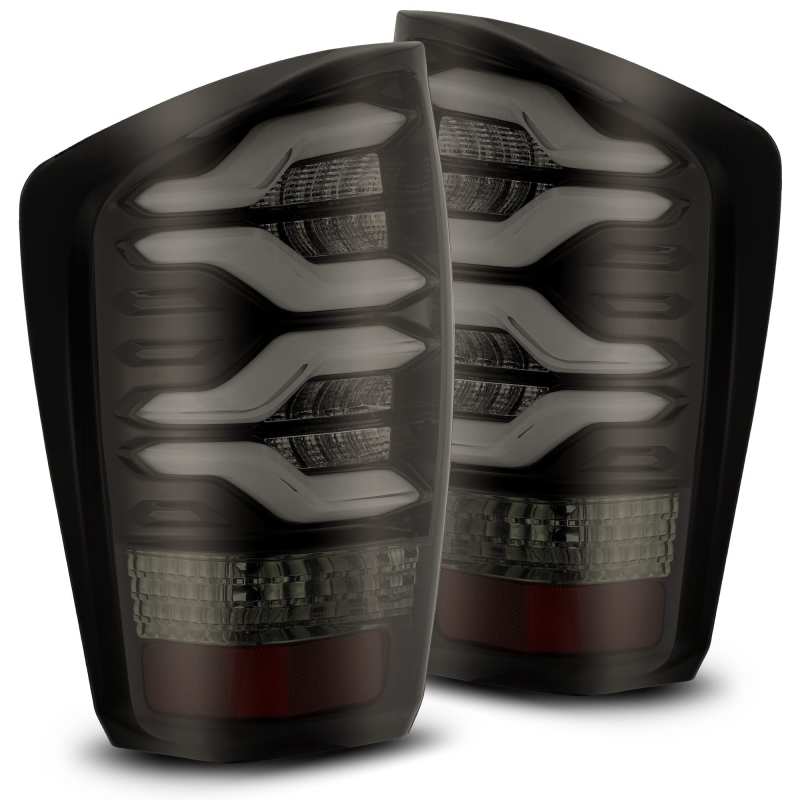 AlphaRex 16-20 Toyota Tacoma PRO-Series LED Tail Lights Jet Black AlphaRex Tail Lights AXOPROS