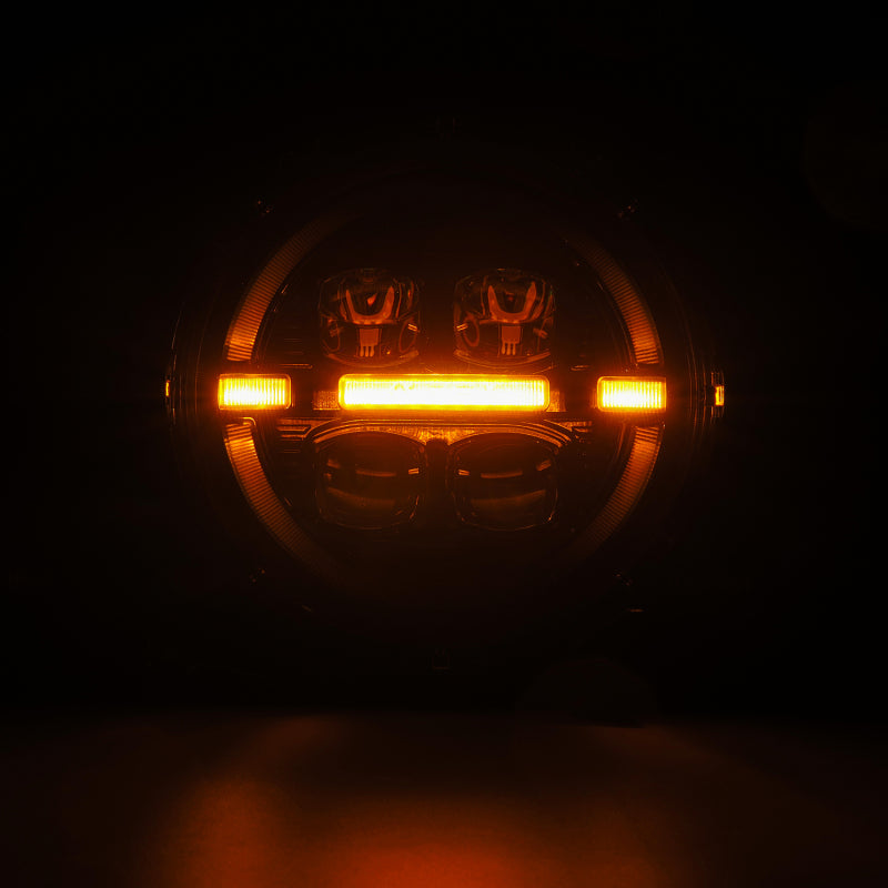 AlphaRex 18-23 Jeep Wrangler JL/Gladiator JT LED Proj Headlights Alpha-Blk w/ Activ Light/Seq Signal AlphaRex Headlights AXOPROS