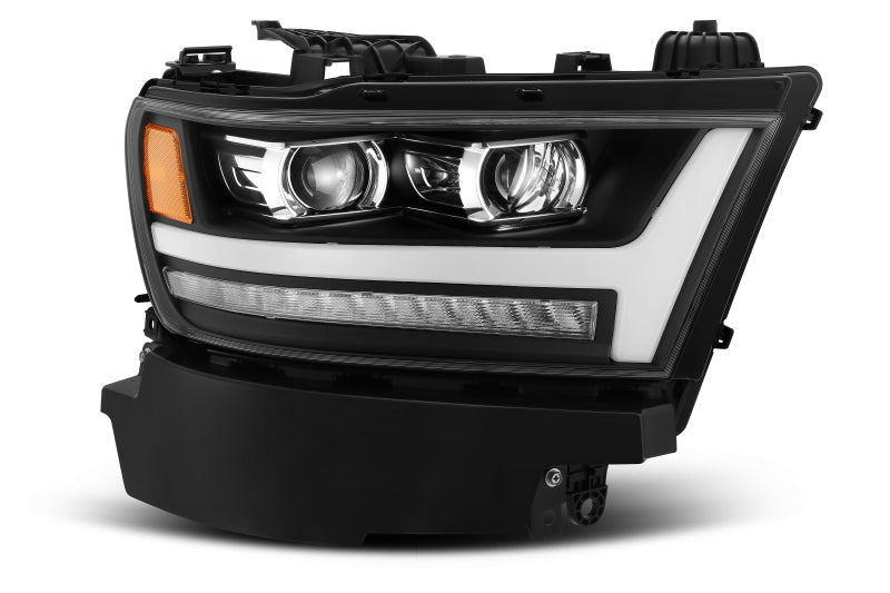 AlphaRex 19-20 Ram 1500HD PRO-Series Proj Headlight Plnk Style Blk w/Activ Light/Seq Signal/Plnk DRL AlphaRex Headlights AXOPROS