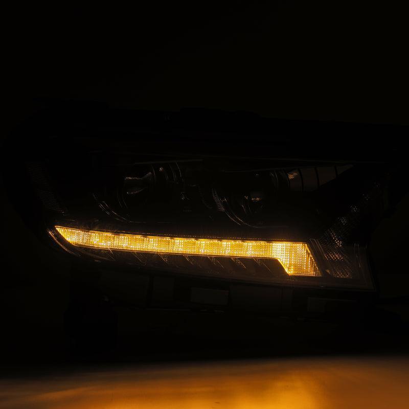 AlphaRex 19-21 Ford Ranger LUXX LED Proj Headlights Plank Style Alpha Black w/Seq Signal/DRL AlphaRex Headlights AXOPROS