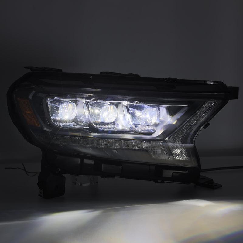 AlphaRex 19-21 Ford Ranger NOVA LED Proj Headlight Plnk Style Alpha Blk w/Activ Light/Seq Signal/DRL AlphaRex Headlights AXOPROS