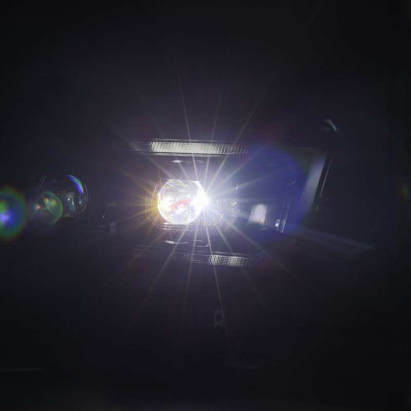 AlphaRex 19-21 Ram 2500 LUXX LED Proj Headlights Plank Style Alpha Blk w/Activ Light/Seq Signal/DRL AlphaRex Headlights AXOPROS