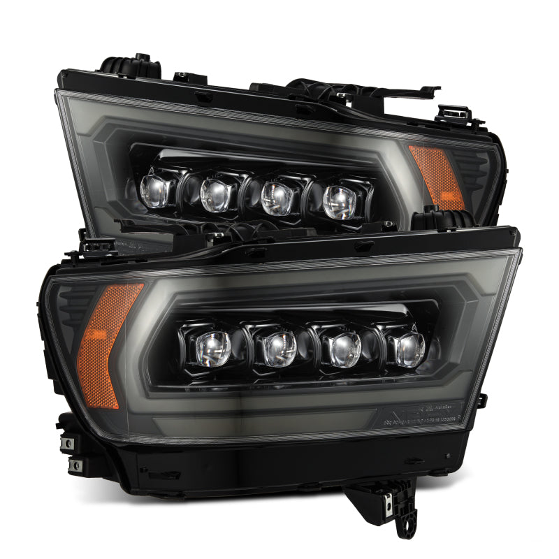AlphaRex 19-23 Dodge Ram 1500 (No Clsc/Ltd/TRX) NOVA-Series LED Proj HL Alpha-Black (Converter Req.) AlphaRex Headlights AXOPROS