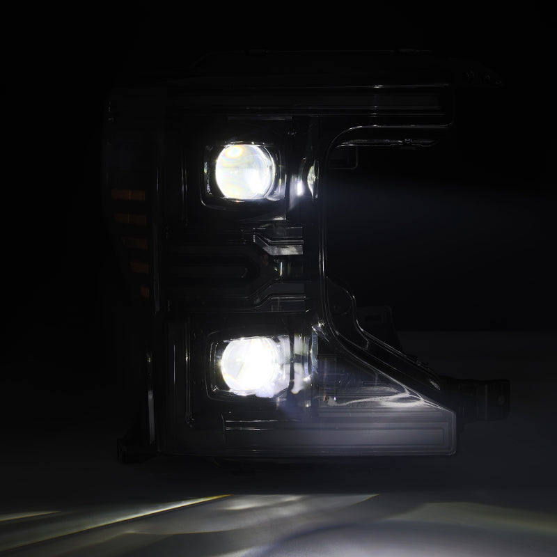 AlphaRex 20-22 Ford F-250/350/450 SD LUXX-Series LED Proj Headlights Alpha-Bk w/Acv Light SS & SBDRL AlphaRex Headlights AXOPROS