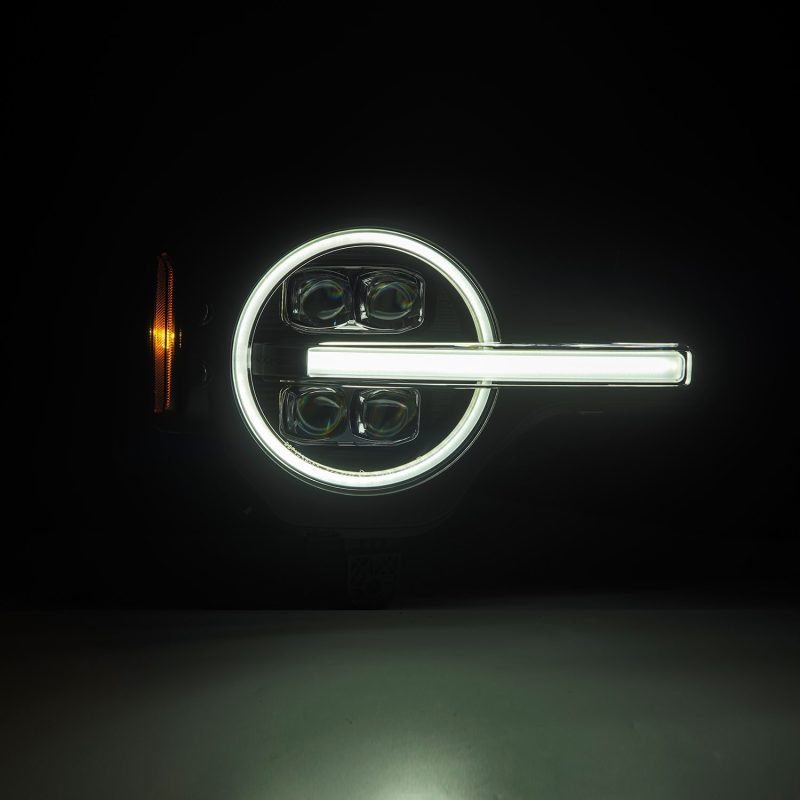 AlphaRex 21-23 Ford Bronco NOVA LED Projector Headlights Black AlphaRex Headlights AXOPROS