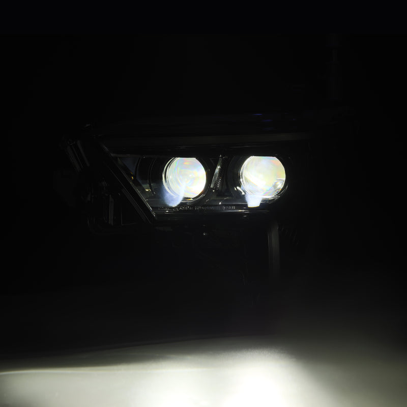 AlphaRex 22-23 Toyota Tundra LUXX-Series Headlights Alpha-Black w/Amber DRL - Req 810029 OR 810030 AlphaRex Headlights AXOPROS