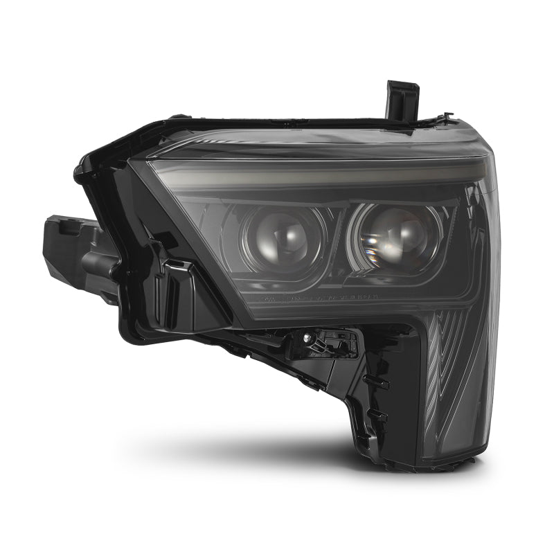 AlphaRex 22-23 Toyota Tundra LUXX-Series Headlights Alpha-Black w/Amber DRL - Req 810029 OR 810030 AlphaRex Headlights AXOPROS