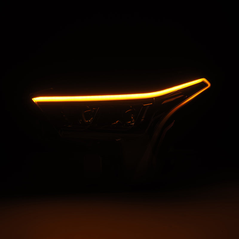 AlphaRex 22-23 Toyota Tundra LUXX-Series Headlights Alpha-Black w/Amber DRL - Req 810029 OR 810030 AlphaRex Headlights AXOPROS