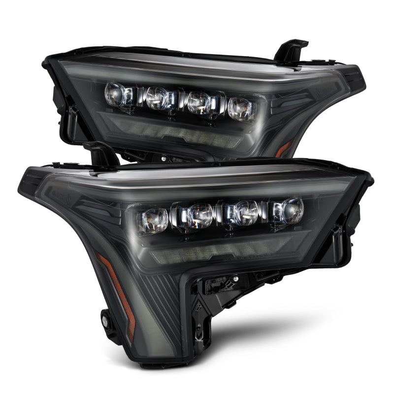 AlphaRex 22-23 Toyota Tundra NOVA-Series Headlights Alpha-Black w/Amber DRL - Req 810029 OR 810030 AlphaRex Headlights AXOPROS