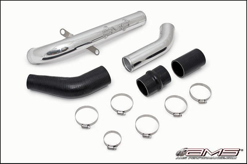 AMS Performance 08-15 Mitsubishi EVO X Upper I/C Pipe - Black Powder Coat AMS Intercooler Pipe Kits  AXOPROS