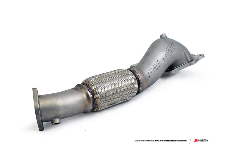 AMS Performance 08-15 Mitsubishi EVO X Widemouth Downpipe w/Turbo Outlet Pipe AMS Downpipes AXOPROS