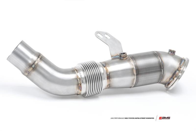 AMS Performance 2020+ Toyota Supra A90 Street Downpipe w/GESI Catalytic Converter AMS Downpipes  AXOPROS