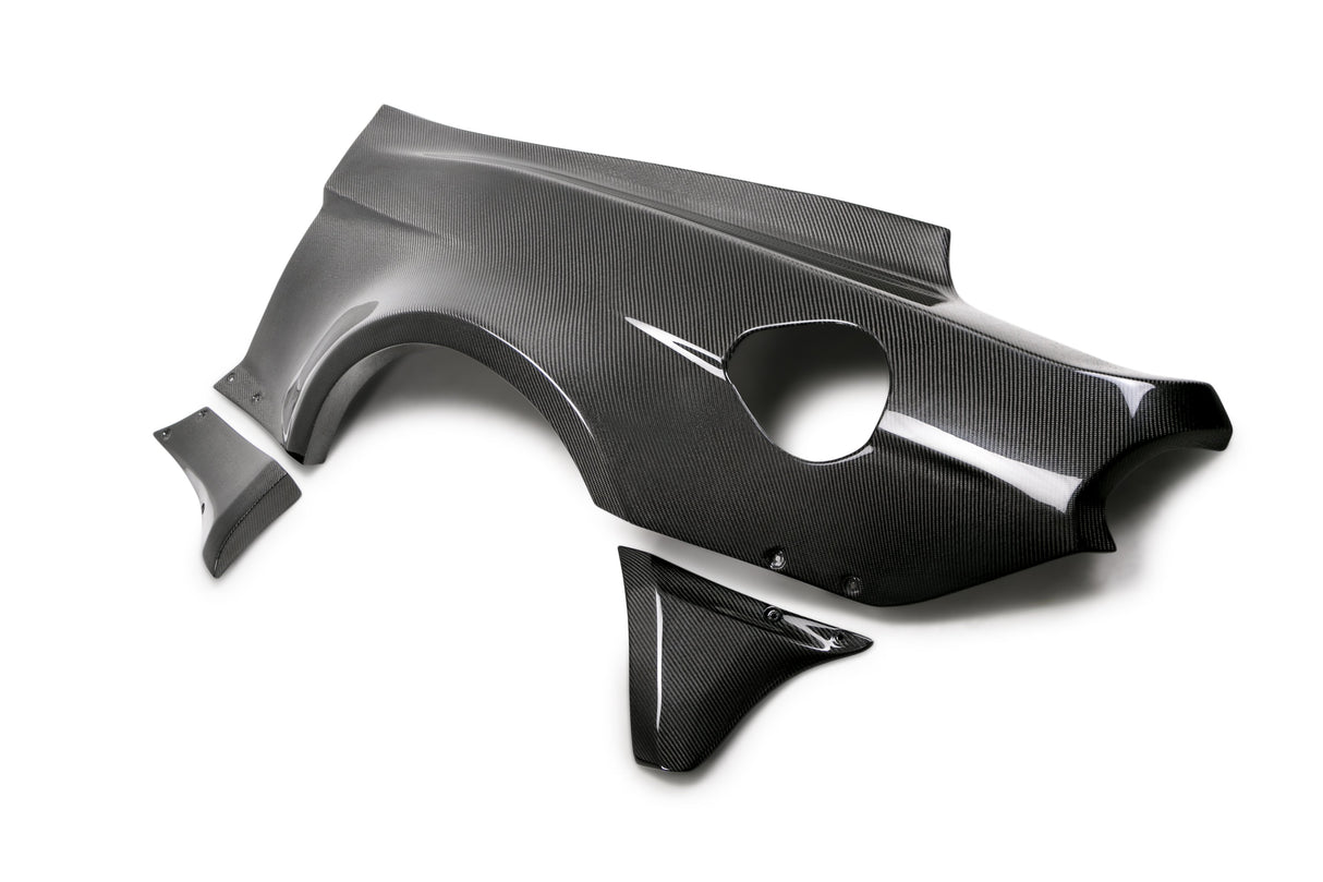 Anderson Composites AC-18MUWBC JTP 10-piece Carbon Fiber Wide Fender Flares For 2018-2020 Ford Mustang Anderson Composites Ground Effects Kit  AXOPROS