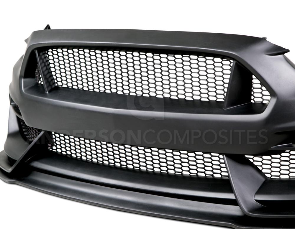 Anderson Composites AC-FB15FDMU-GR-GF Type-GR (GT350 Style) Fiberglass Front Bumper For 2015-2017 Ford Mustang Anderson Composites Bumper  AXOPROS