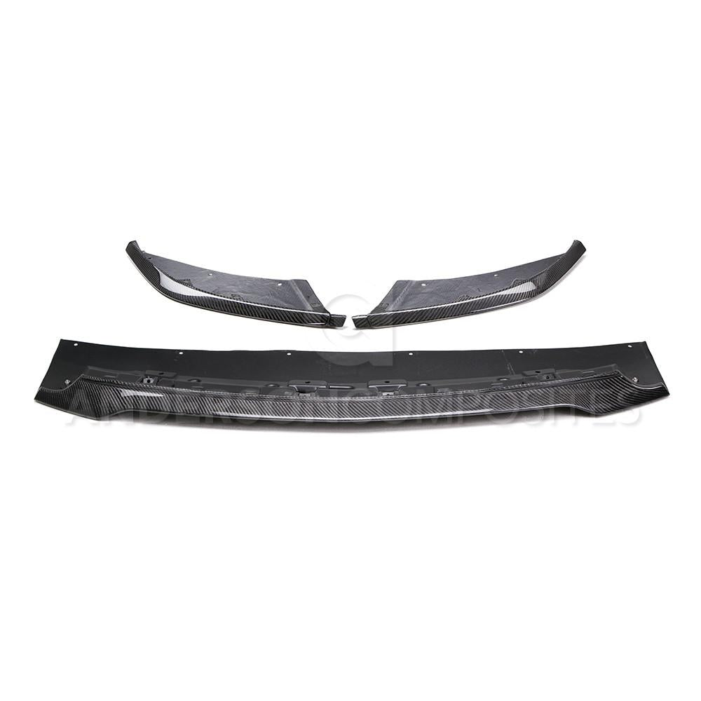 Anderson Composites AC-FL15MU350 Carbon Fiber Front Splitter For 2015-2020 Ford Mustang Shelby GT350 (3PC) Anderson Composites Aero Splitter AXOPROS