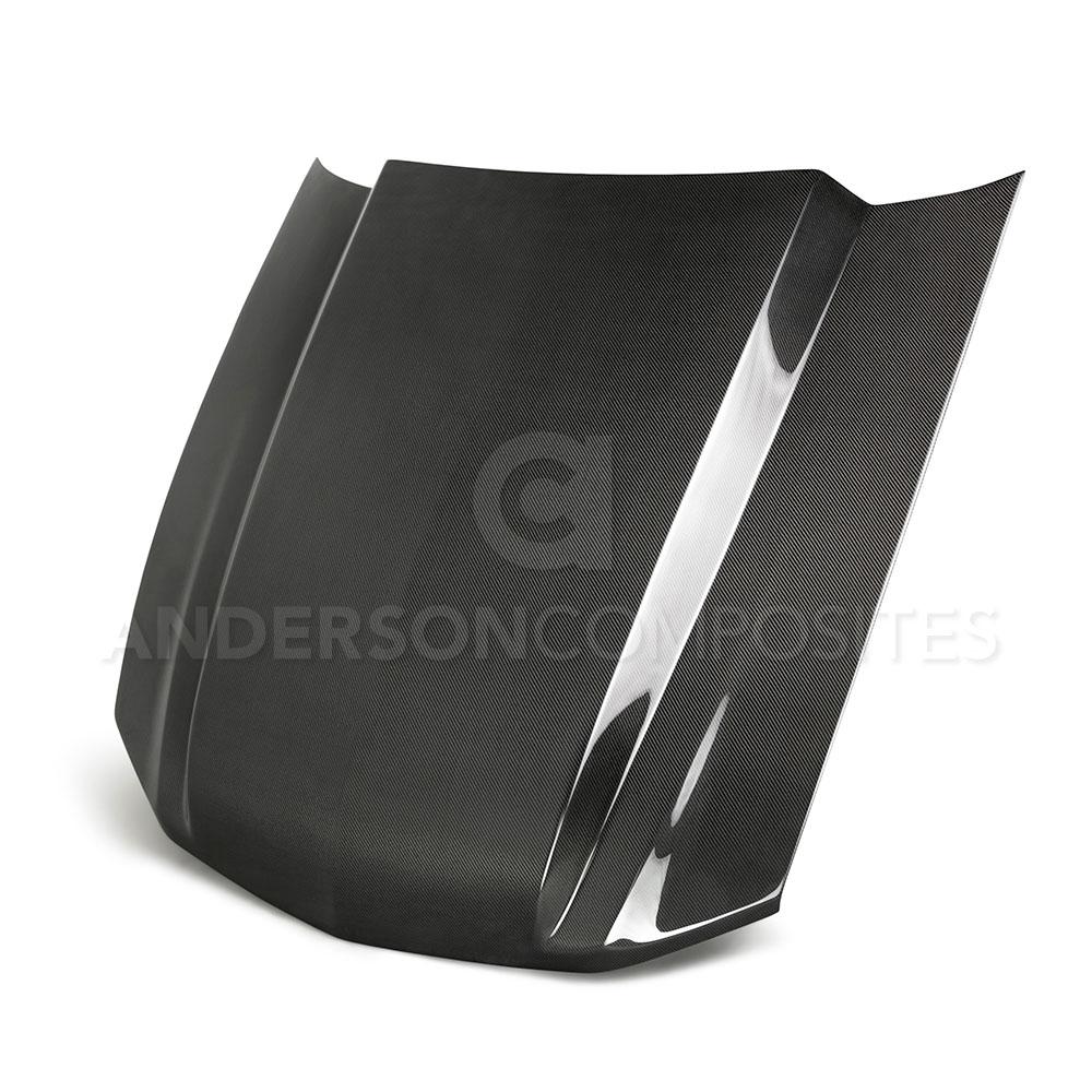 Anderson Composites AC-HD10FDMU-CJ Type-CJ Carbon Fiber Cowl Hood For 2010-2012 Ford Mustang Anderson Composites Hood AXOPROS