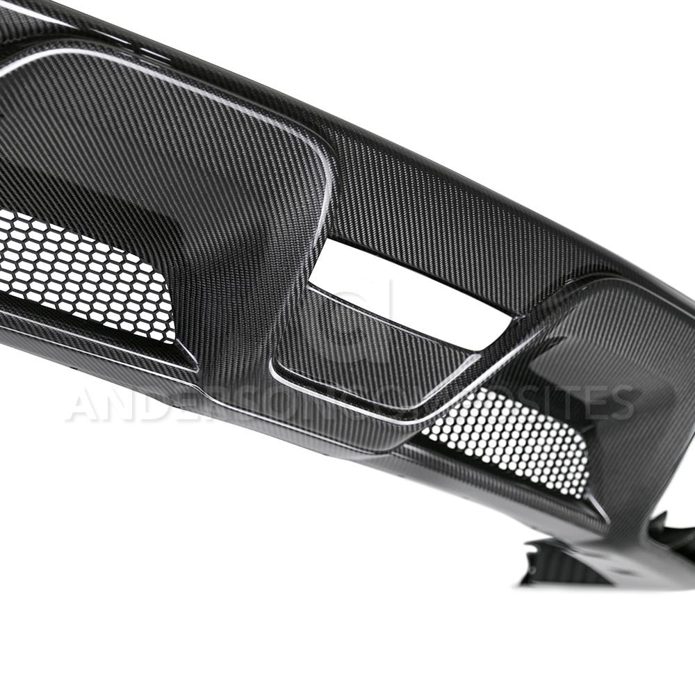 Anderson Composites AC-RL15MU350 Carbon Fiber Rear Diffuser For 2015-2020 Ford Mustang Shelby GT350 & GT350R Anderson Composites Valance Panel  AXOPROS