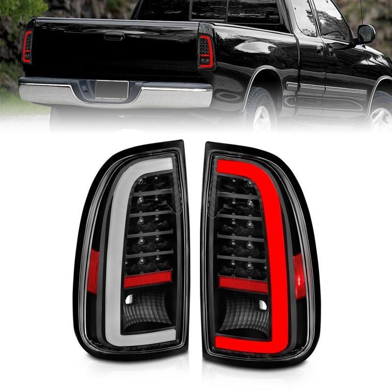 ANZO 00-06 Toyota Tundra LED Taillights w/ Light Bar Black Housing Clear Lens ANZO Tail Lights AXOPROS