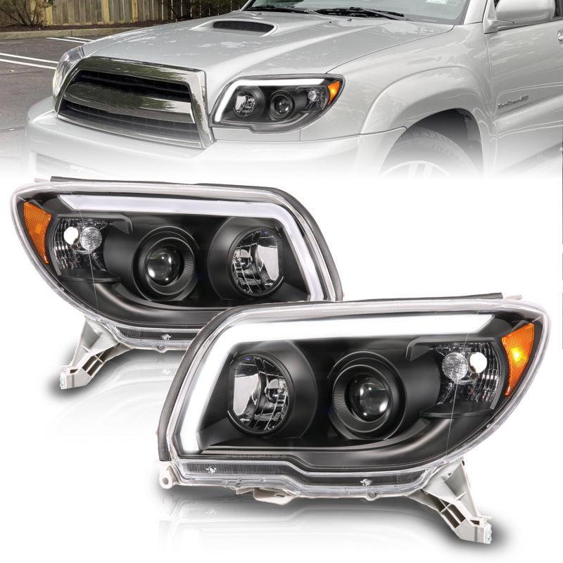 ANZO 06-09 Toyota 4 Runner Projector Headlights Plank Style - Black ANZO Headlights AXOPROS