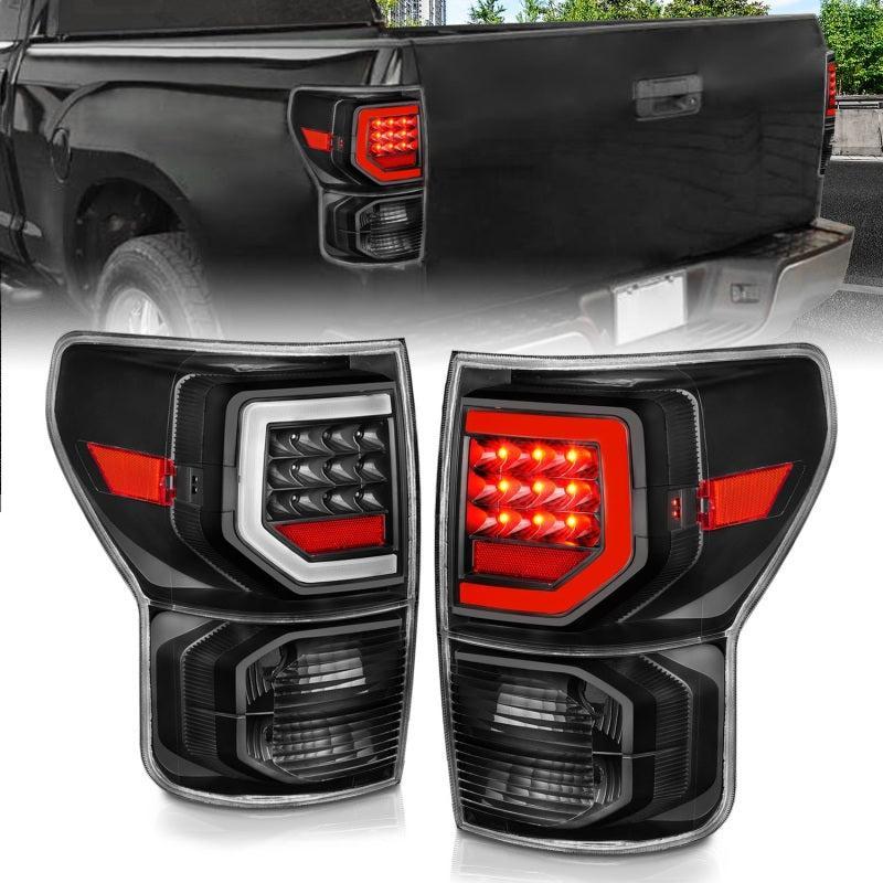 Anzo 07-11 Toyota Tundra Full LED Tailights Black Housing Clear Lens G2 (w/C Light Bars) ANZO Tail Lights  AXOPROS