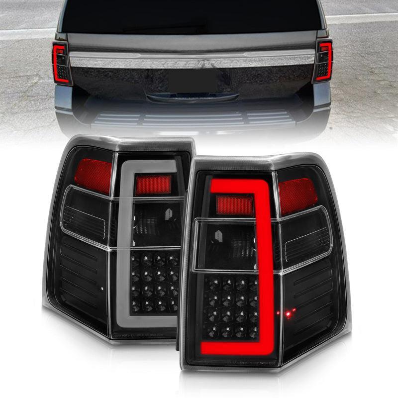 ANZO 07-17 Ford Expedition LED Taillights w/ Light Bar Black Housing Clear Lens ANZO Tail Lights  AXOPROS