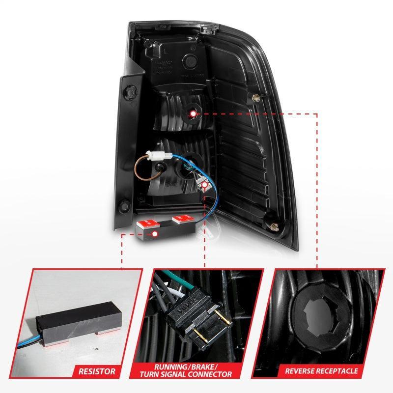 ANZO 07-17 Ford Expedition LED Taillights w/ Light Bar Black Housing Smoke Lens ANZO Tail Lights  AXOPROS