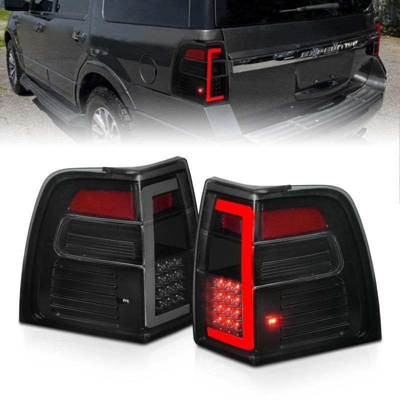 ANZO 07-17 Ford Expedition LED Taillights w/ Light Bar Black Housing Smoke Lens ANZO Tail Lights  AXOPROS