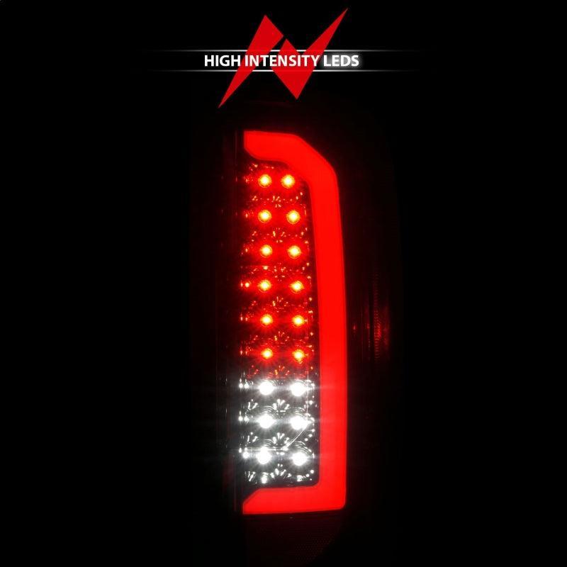 ANZO 15-21 GMC Canyon Full LED Tail Lights w/ Red Lightbar Black Housing Smoke Lens ANZO Tail Lights AXOPROS