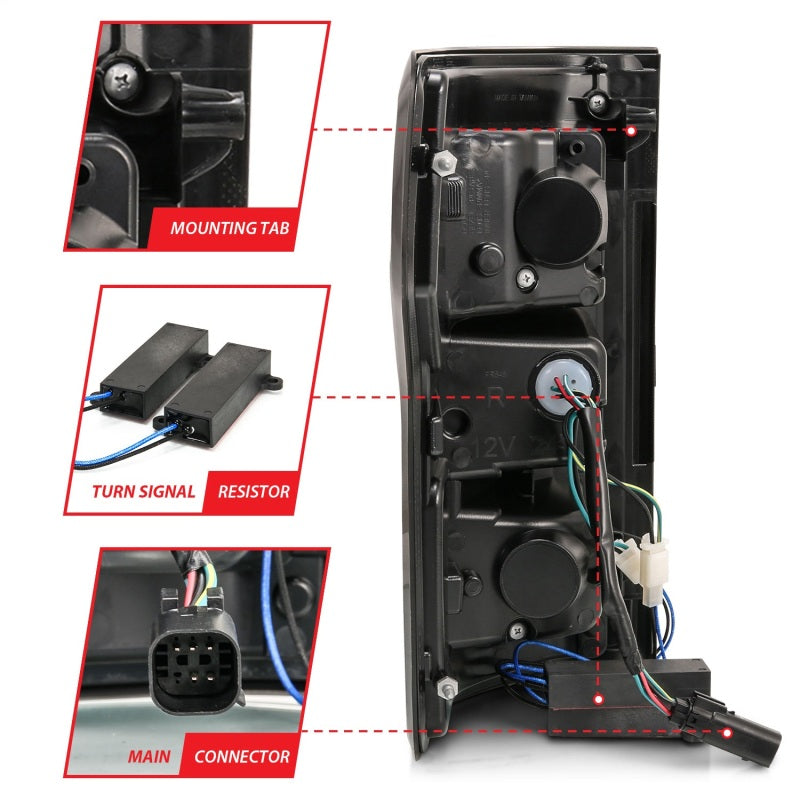 ANZO 18-19 Ford F-150 LED Taillights Black ANZO Tail Lights AXOPROS