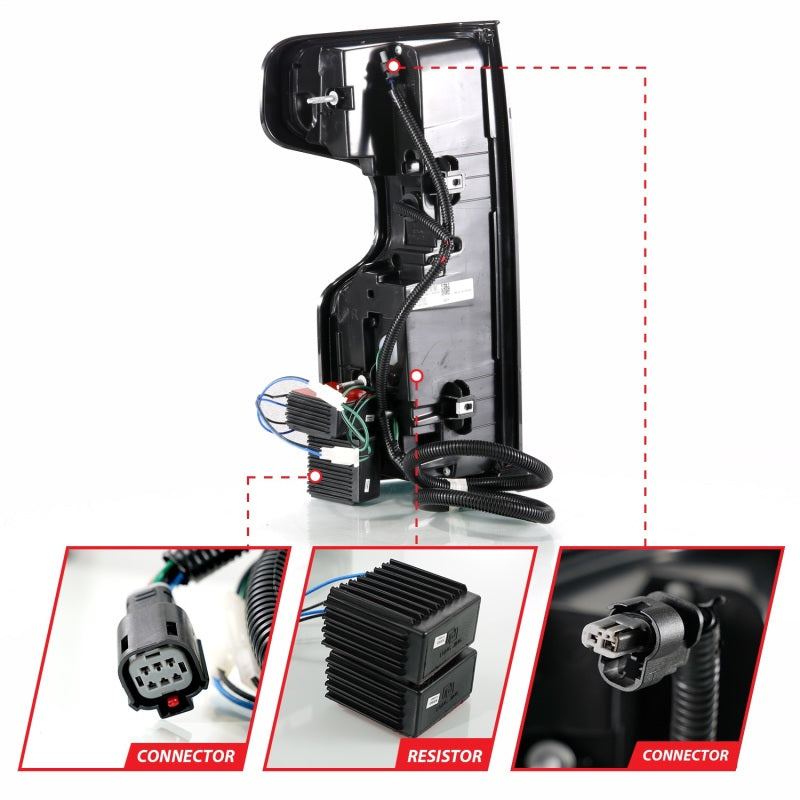 Anzo 19-21 Chevy Silverado Work Truck Full LED Tailights Chrome Housing Red Lens G2(w/C Light Bars) ANZO Tail Lights  AXOPROS