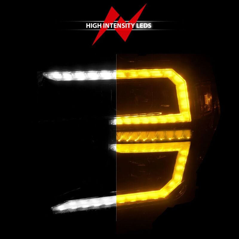 Anzo 19-21 GMC Sierra 1500 LED Projector Headlight w/Switchback+Sequential - Black ANZO Headlights  AXOPROS