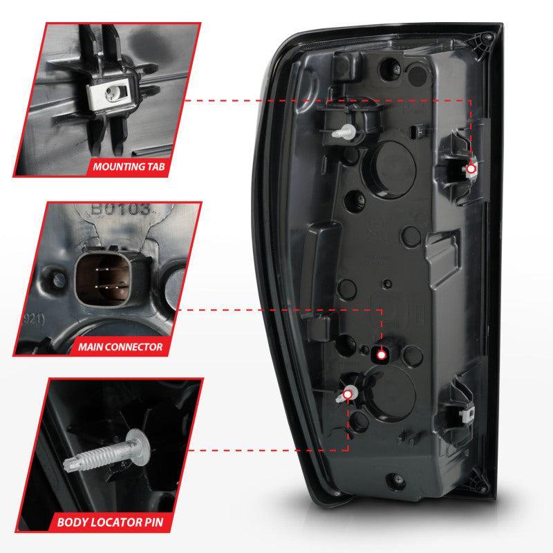 Anzo 19-23 GMC Sierra 1500/2500HD/3500HD Smoke Black Replacement Full LED Bar Tail Light ANZO Tail Lights AXOPROS