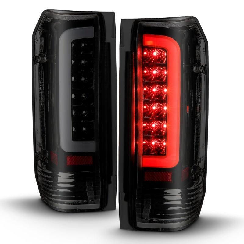 ANZO 1987-1996 Ford F-150 LED Taillights Black Housing Smoke Lens (Pair) ANZO Tail Lights  AXOPROS